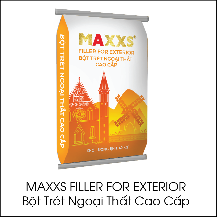 Maxxs Filler For Exterior bột trét ngoại thất cao cấp - Công Ty Cổ Phần Sơn Maxxs Việt Nam
